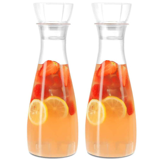Unbreakable Plastic Carafe Set With Cup, 40oz