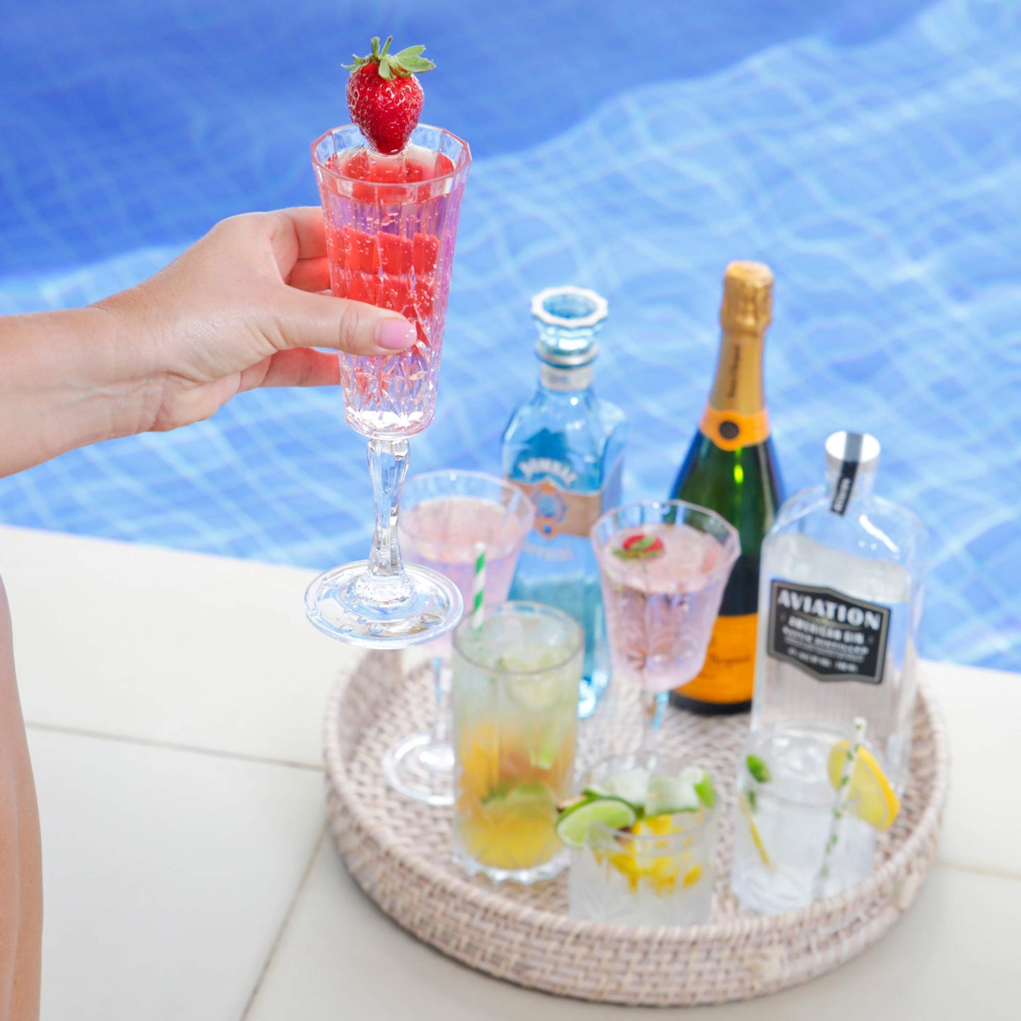 Myrtle Beach Shatterproof Plastic Champagne Flute, 6oz