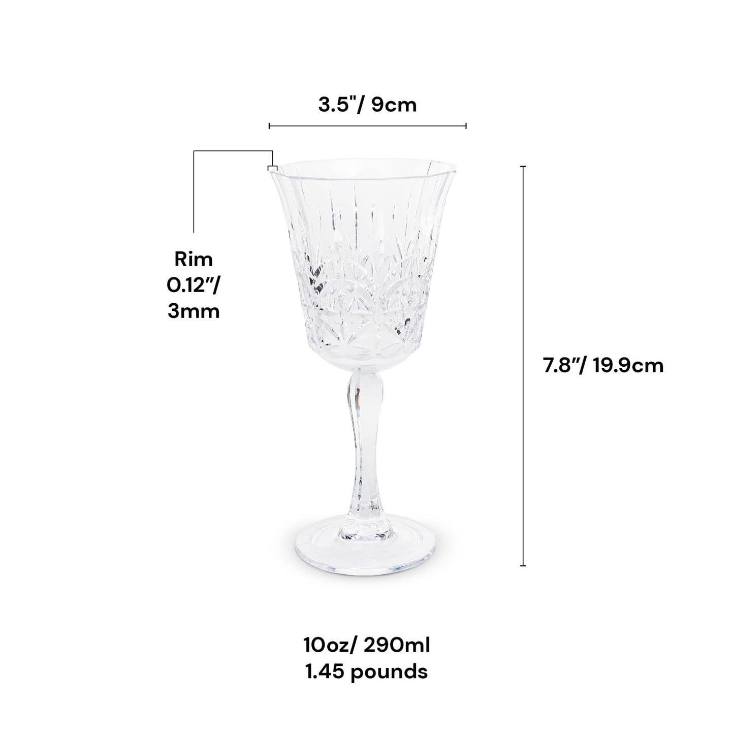 Myrtle Beach Shatterproof 10oz Plastic Wine Glass