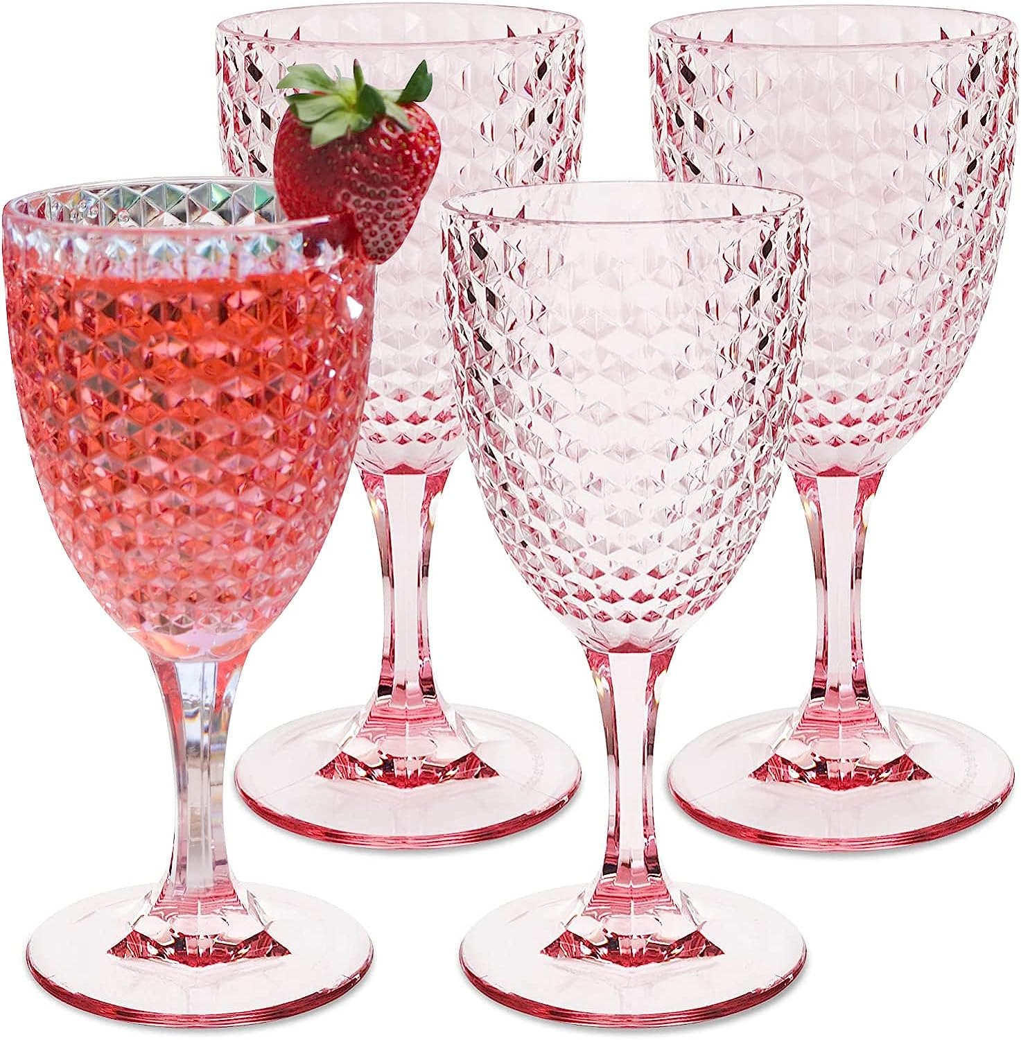 Laguna Beach Shatterproof Tritan Plastic Wine Glasses, 12oz